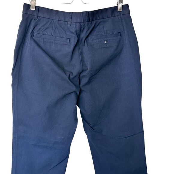 Everlane Uniform 32x30  men's Slim Fit Performance 5 Pocket Pant Navy Blue Twill - Picture 5 of 7